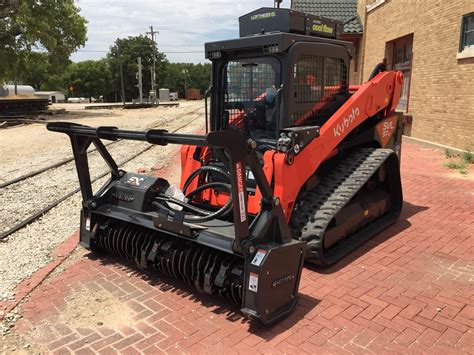 kubota skid steer with mulching head for sale|land clearing mulcher video.